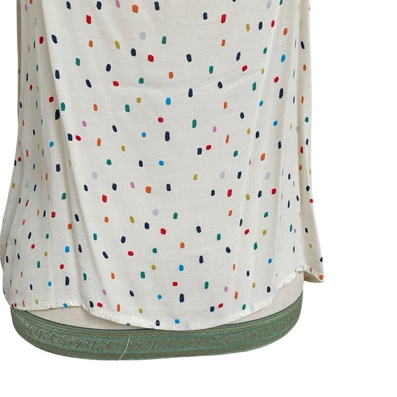 TOPSHOP Polka Dot Cami Tank White Multicolor Confetti Dot Top Size 10 M - Picture 10 of 12